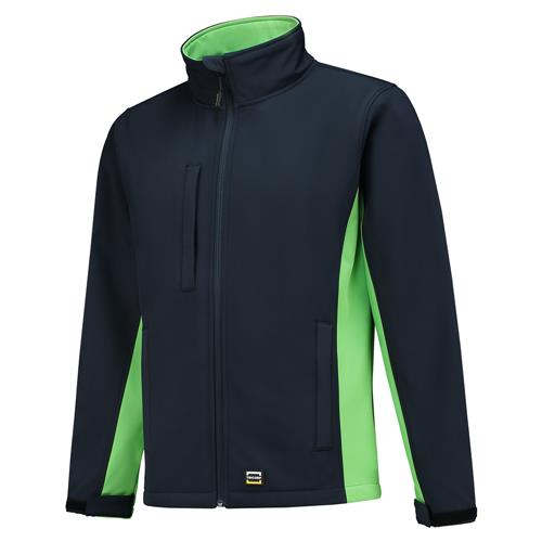 Tricorp 402002 Softshell Bicolor marineblauw/lime - Image 2
