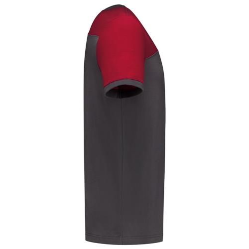 Tricorp 102006 T-Shirt Bicolor Naden donkergrijs/rood - Afbeelding 5