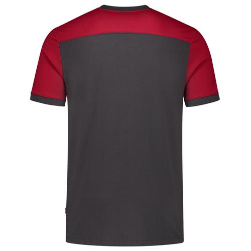 Tricorp 102006 T-Shirt Bicolor Naden donkergrijs/rood - Afbeelding 4