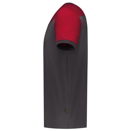 Tricorp 102006 T-Shirt Bicolor Naden donkergrijs/rood - Afbeelding 3