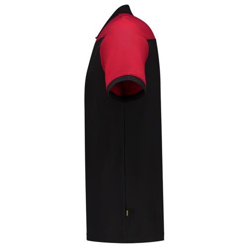 Tricorp 202006 Poloshirt Bicolor Naden zwart/rood - Afbeelding 3