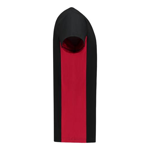 Tricorp 102004 T-Shirt Bicolor zwart/rood - Afbeelding 5