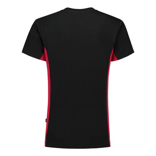 Tricorp 102004 T-Shirt Bicolor zwart/rood - Afbeelding 4