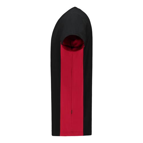 Tricorp 102004 T-Shirt Bicolor zwart/rood - Afbeelding 3