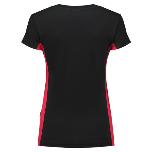 Tricorp 102003 T-Shirt Bicolor Dames zwart/rood - Image 4