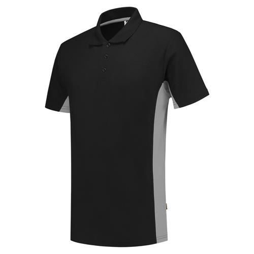 Tricorp 202004 Poloshirt Bicolor zwart/grijs - Afbeelding 2