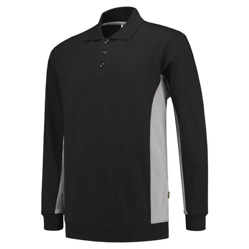 Tricorp 302003 Polosweater Bicolor zwart/grijs - Afbeelding 2