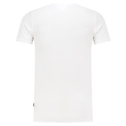 Tricorp 101012 T-Shirt Elastaan Fitted V Hals wit - Afbeelding 4