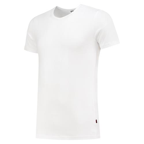 Tricorp 101012 T-Shirt Elastaan Fitted V Hals wit - Afbeelding 2
