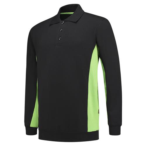Tricorp 302003 Polosweater Bicolor zwart/lime - Afbeelding 2