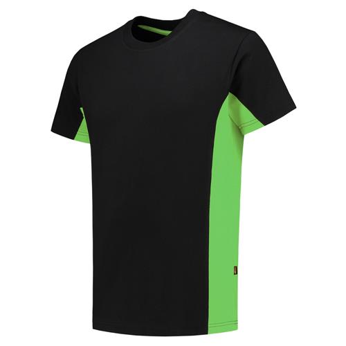 Tricorp 102004 T-Shirt Bicolor zwart/lime - Afbeelding 2