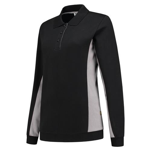 Tricorp 302002 Polosweater Bicolor Dames zwart/grijs - Afbeelding 2