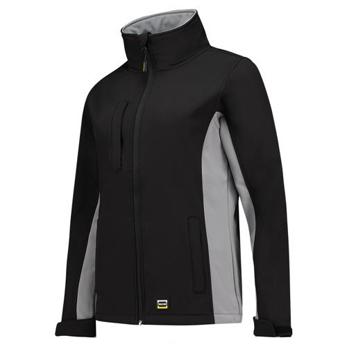 Tricorp 402008 Softshell Bicolor Dames zwart/grijs - Afbeelding 2