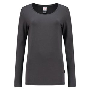 Tricorp 101010 T-Shirt Lange Mouw Dames donkergrijs