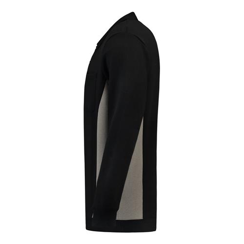 Tricorp 302001 Polosweater Bicolor Borstzak zwart/grijs - Afbeelding 3