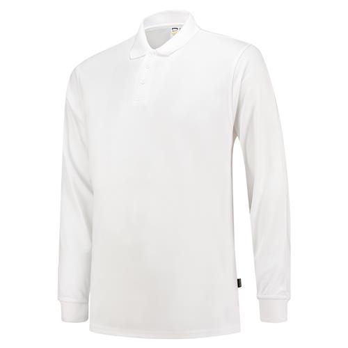 Tricorp 202005 Poloshirt UV Block Cooldry Lange Mouw wit - Afbeelding 2