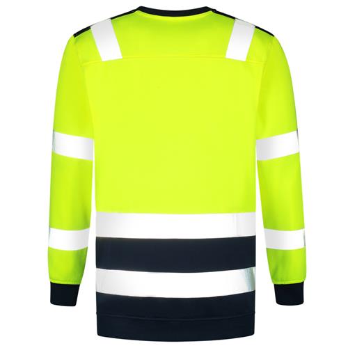 Tricorp 303004 Sweater High Vis Bicolor fluorgeel/ink - Afbeelding 4
