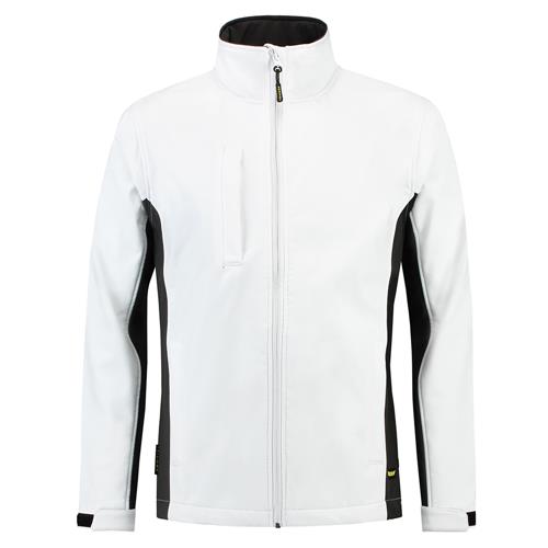 Tricorp 402002 Softshell Bicolor wit/donkergrijs