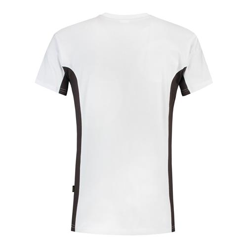 Tricorp 102002 T-Shirt Bicolor Borstzak wit/donkergrijs - Image 3