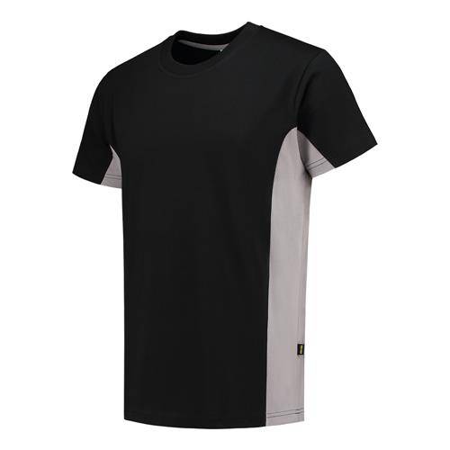Tricorp 102004 T-Shirt Bicolor zwart/grijs - Afbeelding 2